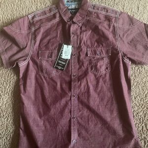 Red Button down shirt